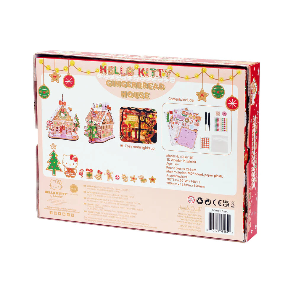 Hello Kitty® Gingerbread House 3D Wooden Puzzle
