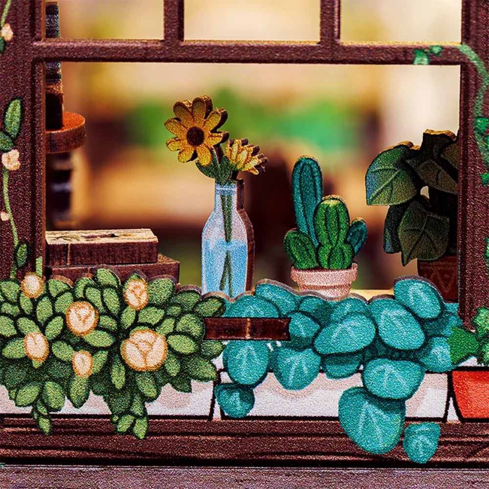 Green Life Bookshop DIY Miniature Book Nook Kit