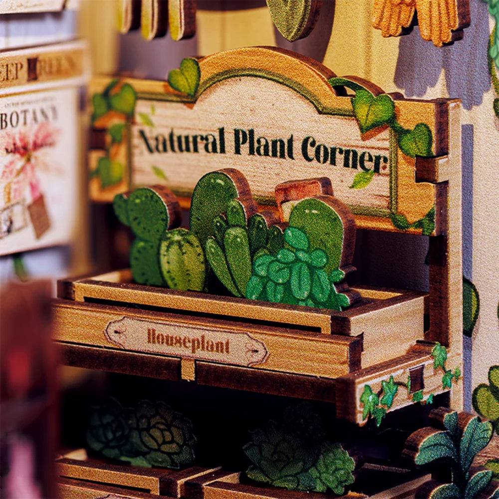 Green Life Bookshop DIY Miniature Book Nook Kit