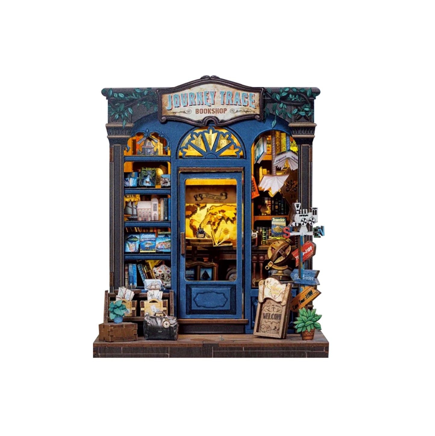 Journey Trace Bookshop DIY Miniature Book Nook Kit