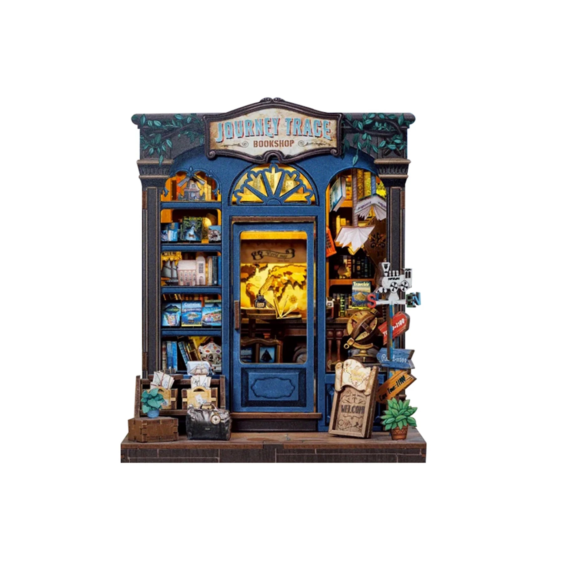 Journey Trace Bookshop DIY Miniature Book Nook Kit