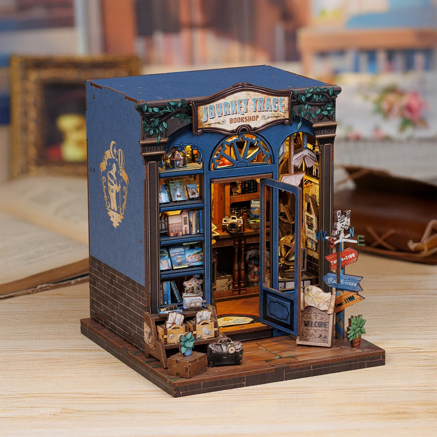 Journey Trace Bookshop DIY Miniature Book Nook Kit