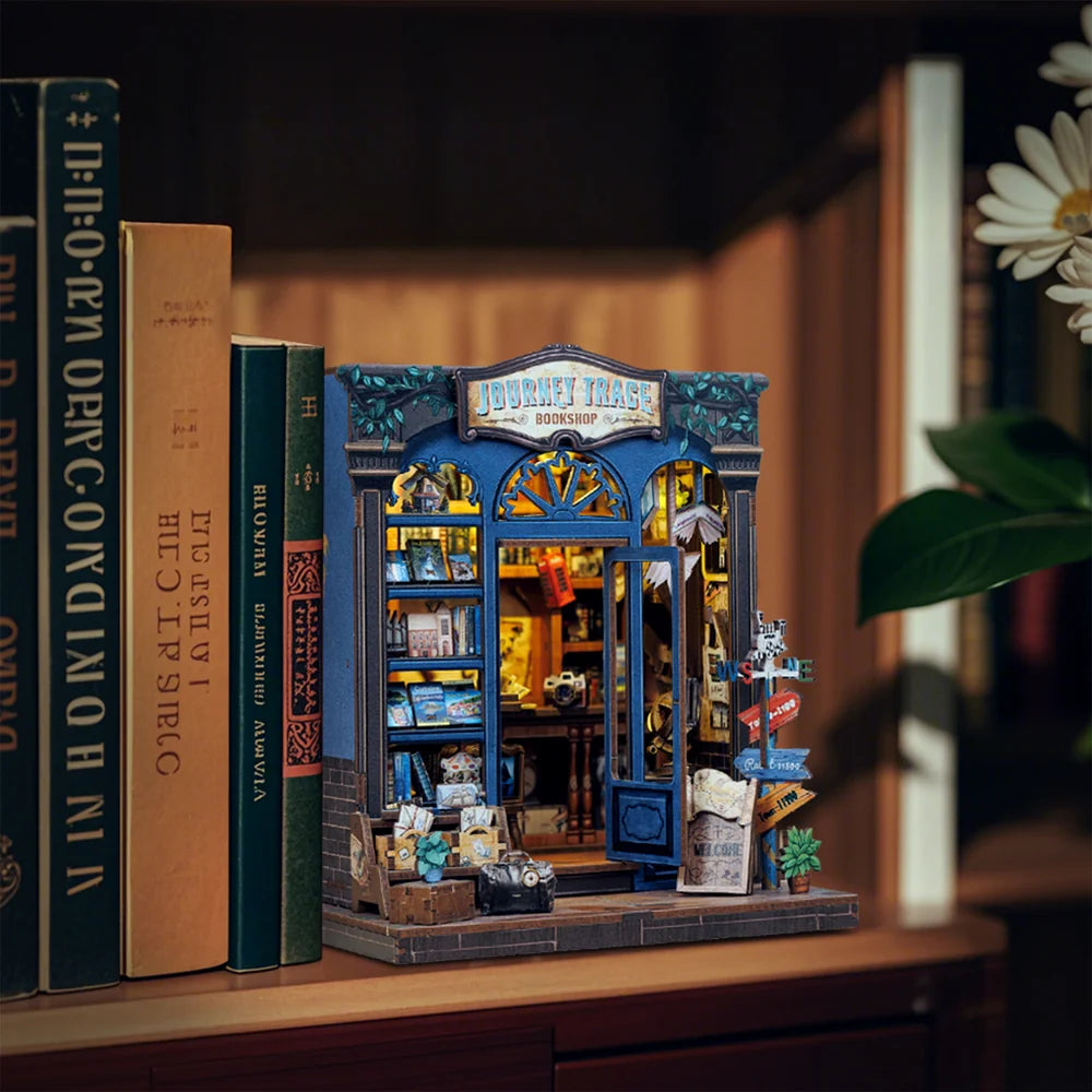 Journey Trace Bookshop DIY Miniature Book Nook Kit