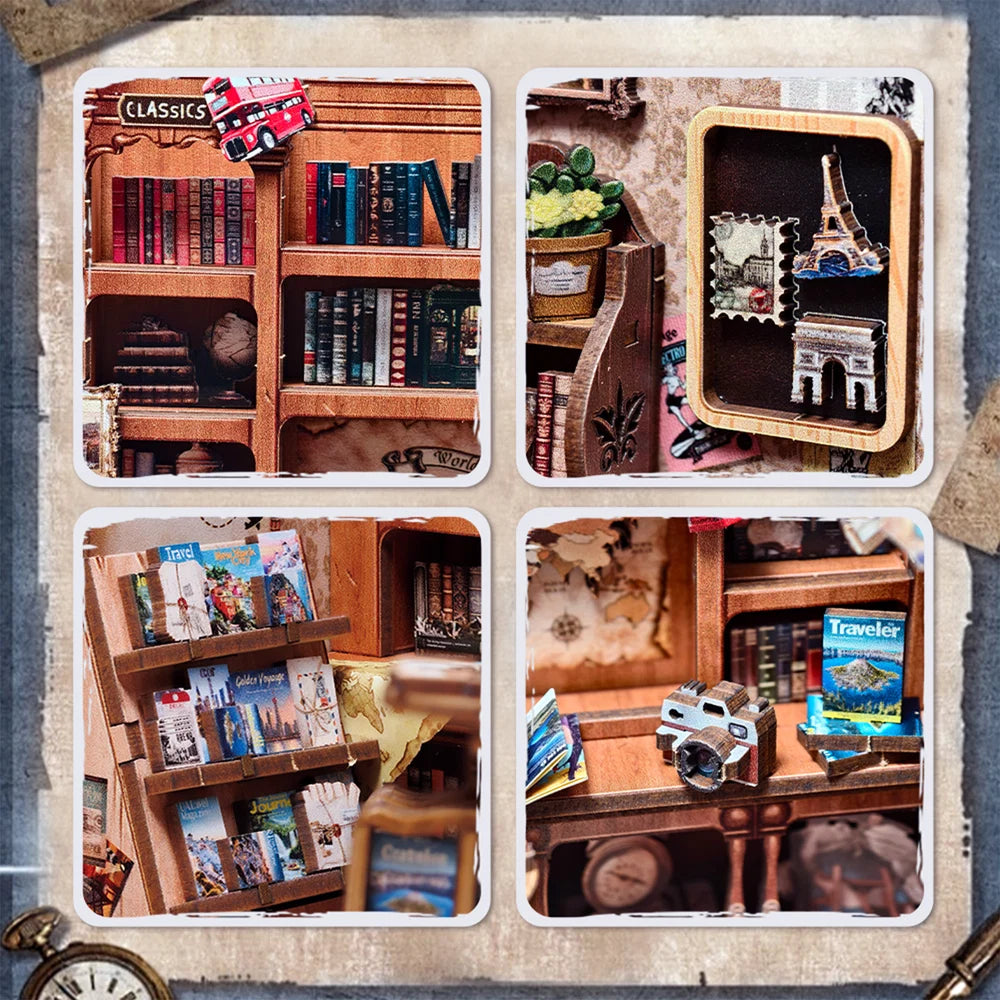 Journey Trace Bookshop DIY Miniature Book Nook Kit