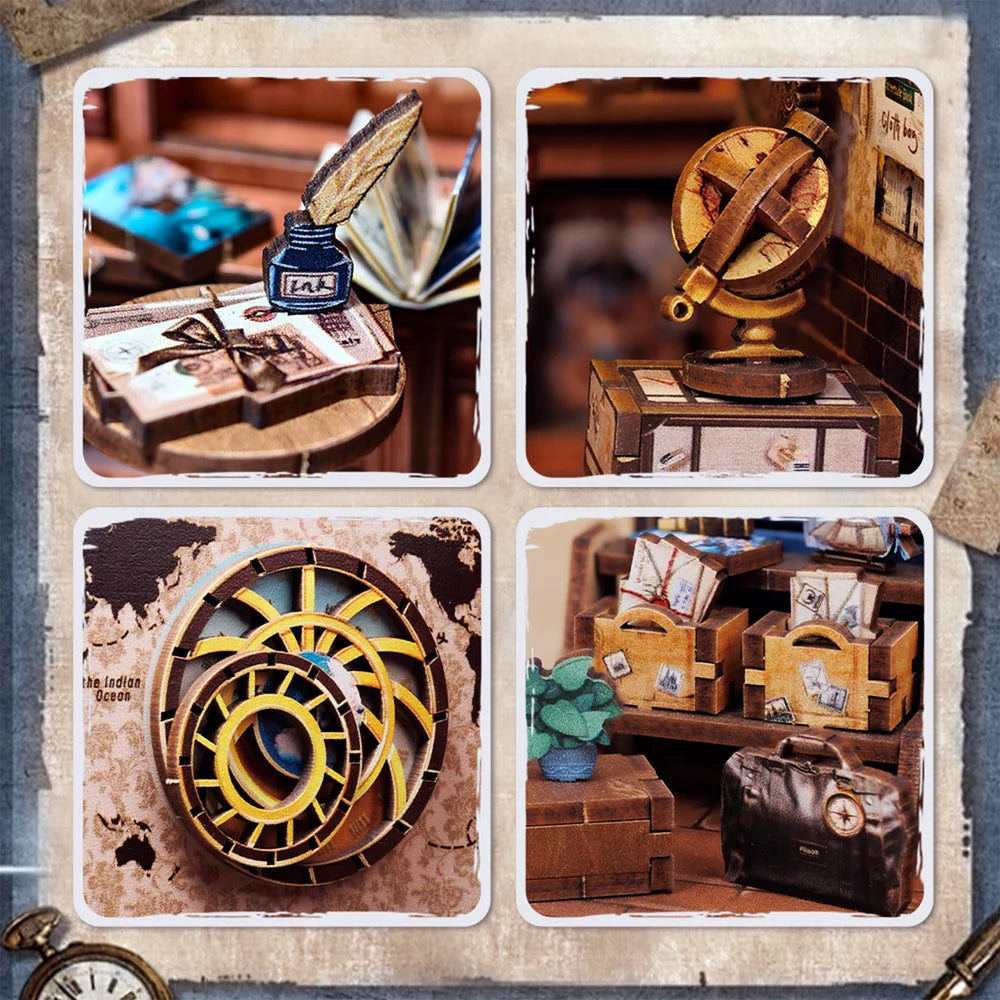 Journey Trace Bookshop DIY Miniature Book Nook Kit