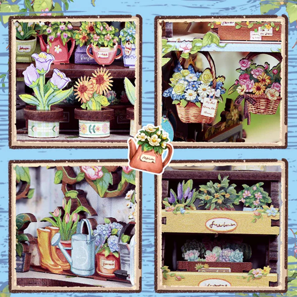 Anna's Blue Blossom DIY Miniature Book Nook Kit
