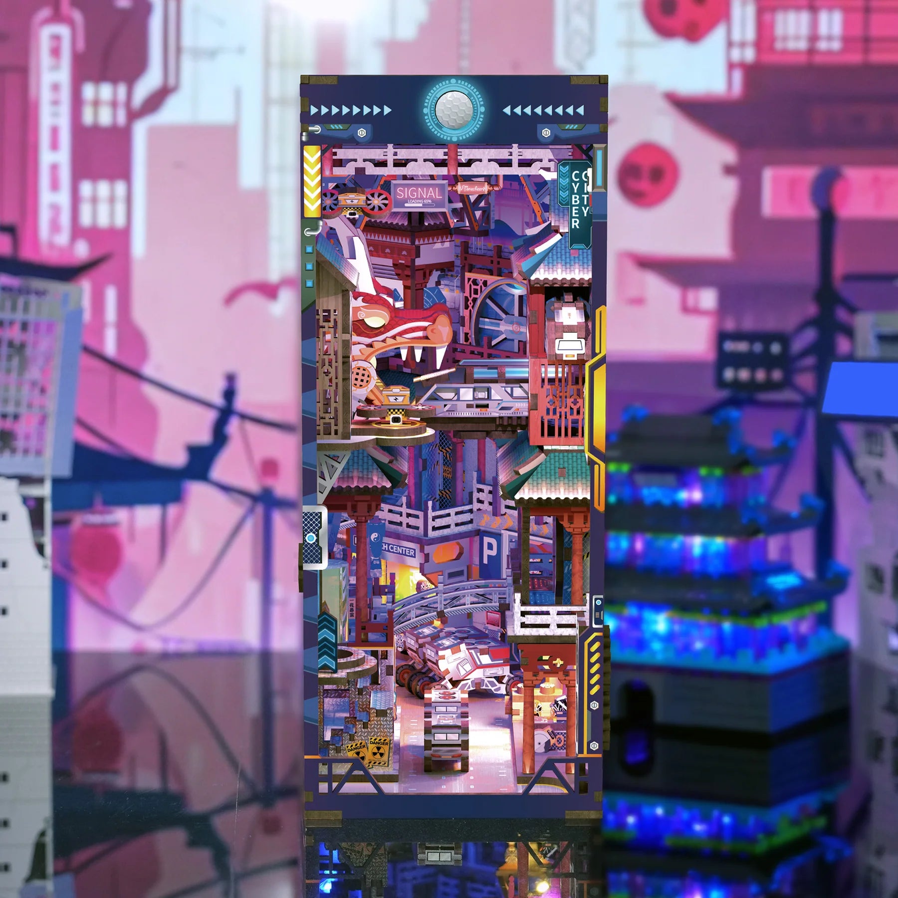 Cyber City w/ Dust Cover Type::DIY Miniature Book Nook Kit