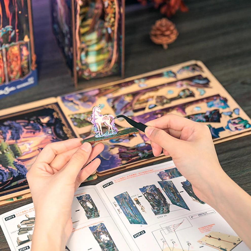 Grace of the Forest w/ Dust Cover DIY Miniature Book Nook Kit