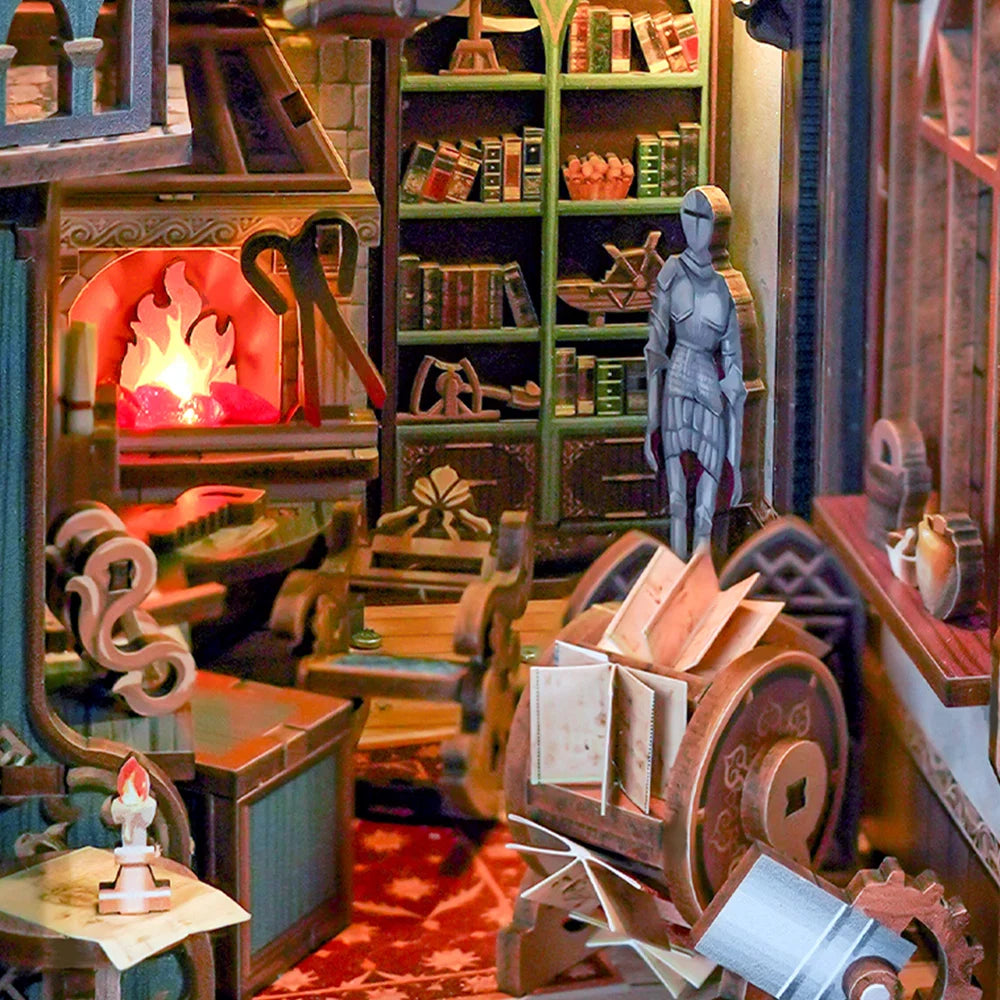 Leonardo Da Vinci w/ Dust Cover Type::DIY Miniature Book Nook Kit
