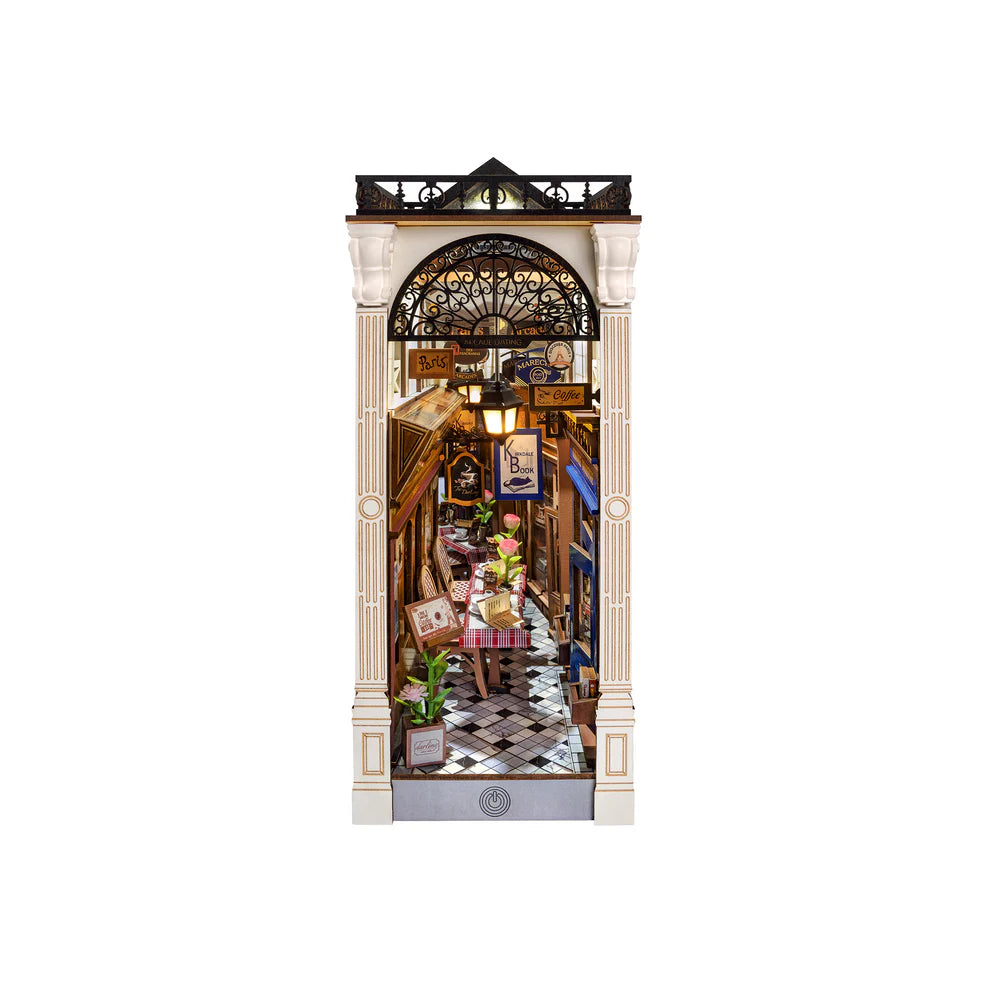 Paris Arcade Date w/ Dust Cover DIY Miniature Book Nook Kit