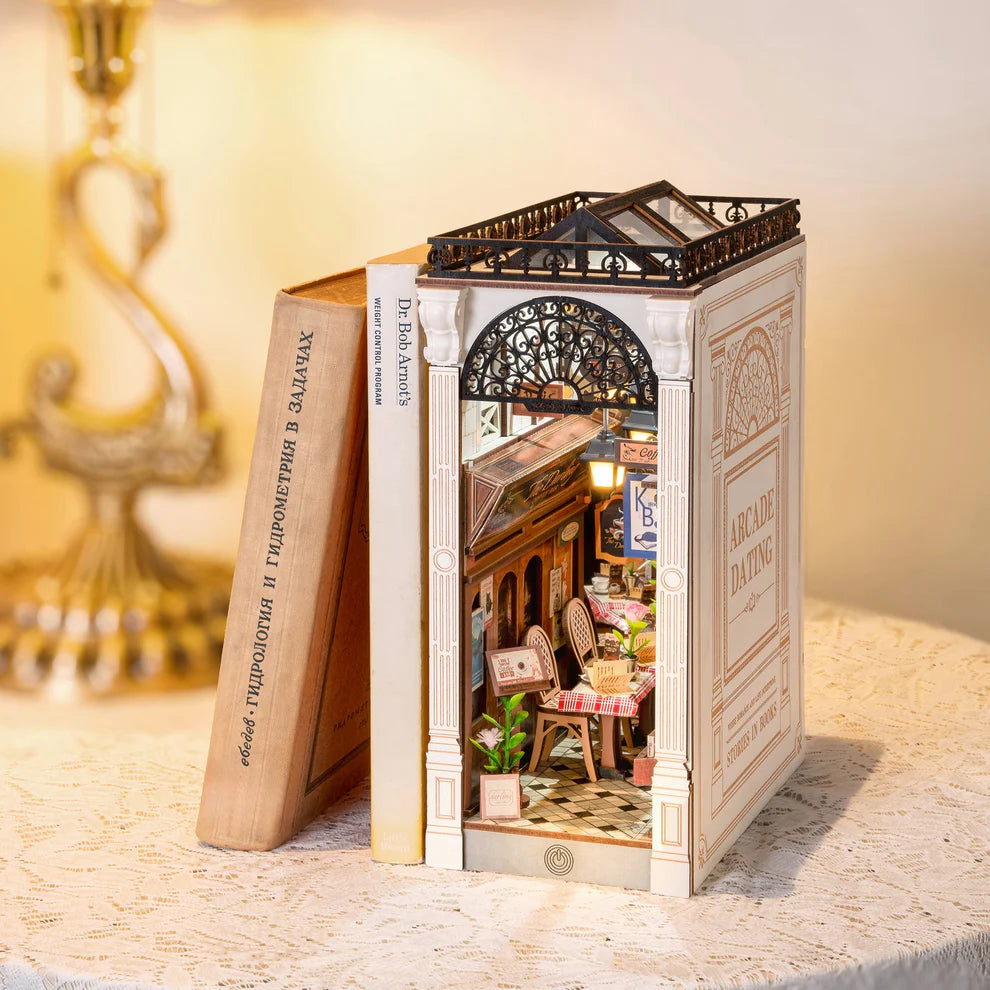 Paris Arcade Date w/ Dust Cover DIY Miniature Book Nook Kit