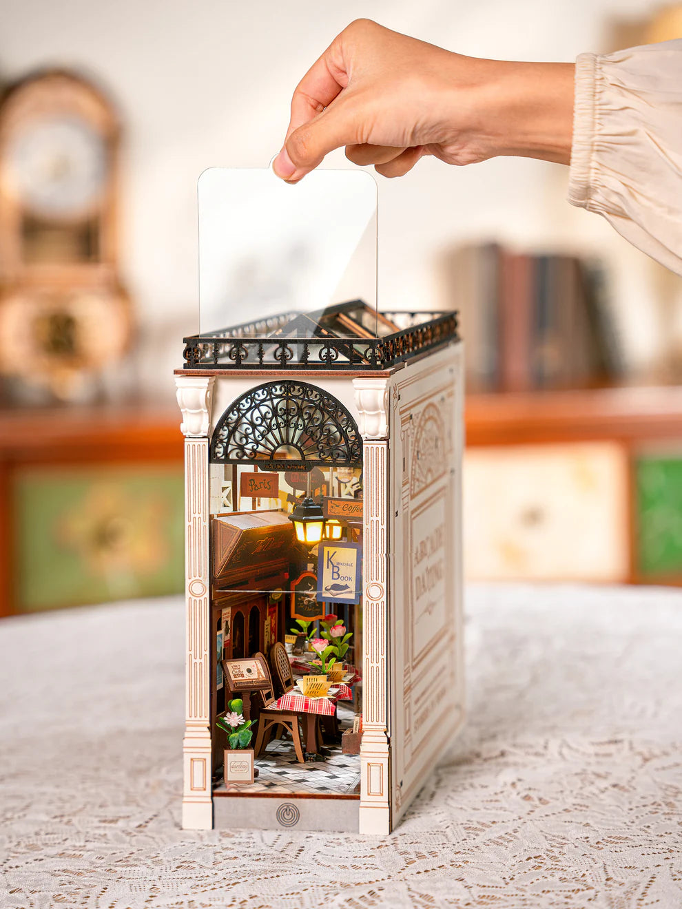 Paris Arcade Date w/ Dust Cover DIY Miniature Book Nook Kit