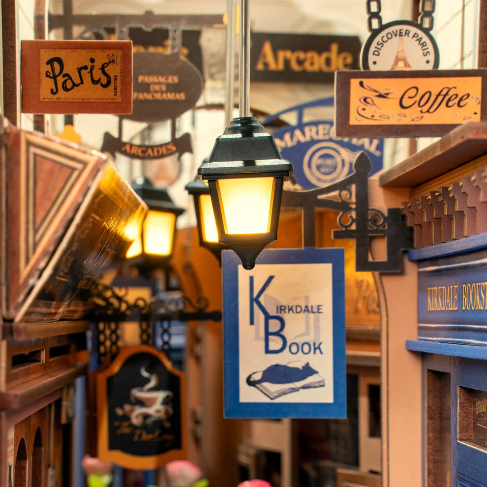 Paris Arcade Date w/ Dust Cover DIY Miniature Book Nook Kit