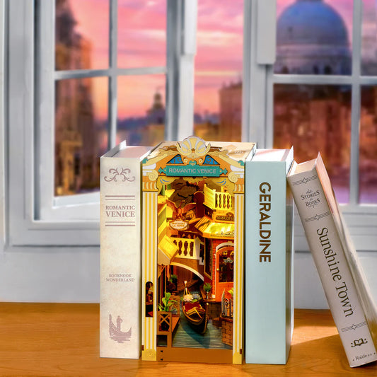 Romantic Venice w/ Dust Cover DIY Miniature Book Nook Kit