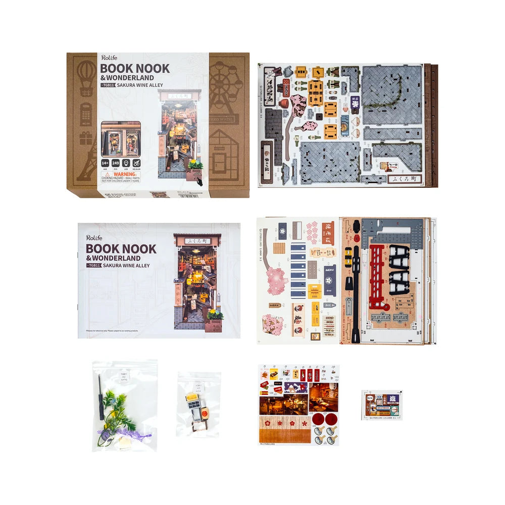 Sakura Wine Alley DIY Book Nook & Wonderland Kit