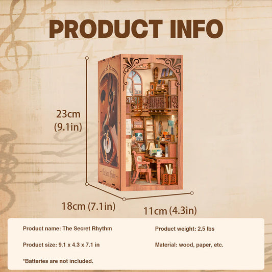 The Secret Rhythm w/ Dust Cover DIY Miniature Book Nook Kit