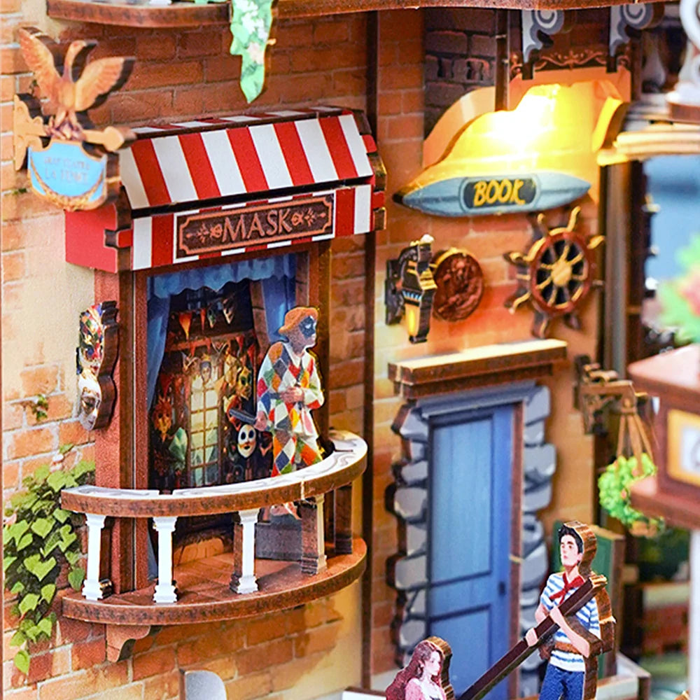 Venetian Dreams w/ Dust Cover Type::DIY Miniature Book Nook Kit