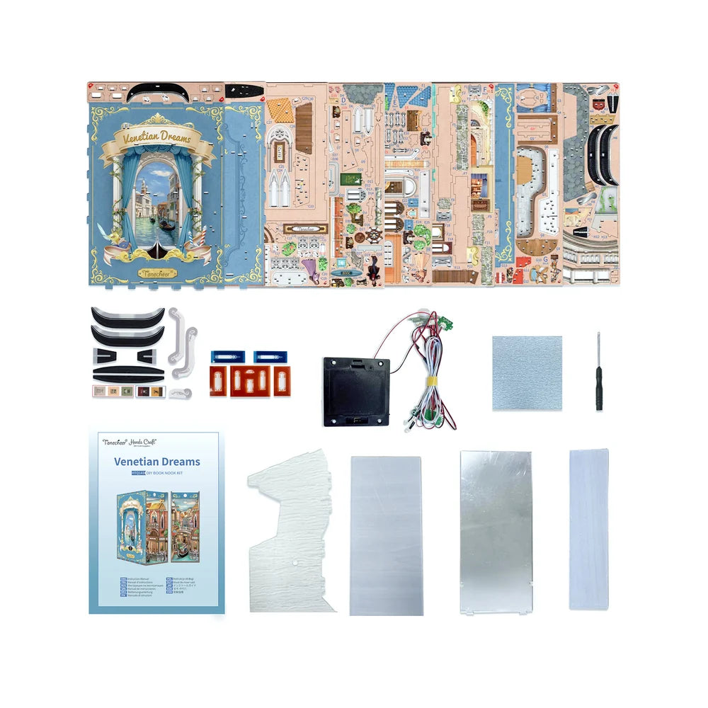 Venetian Dreams w/ Dust Cover Type::DIY Miniature Book Nook Kit