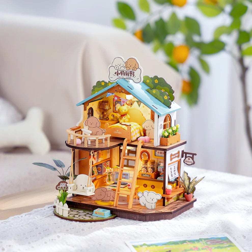 Puppy's Cozy Villa DIY Miniature House Kit