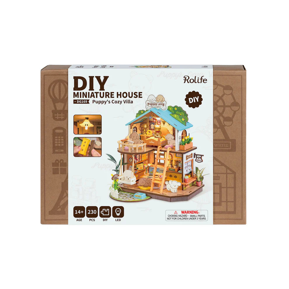 Puppy's Cozy Villa DIY Miniature House Kit