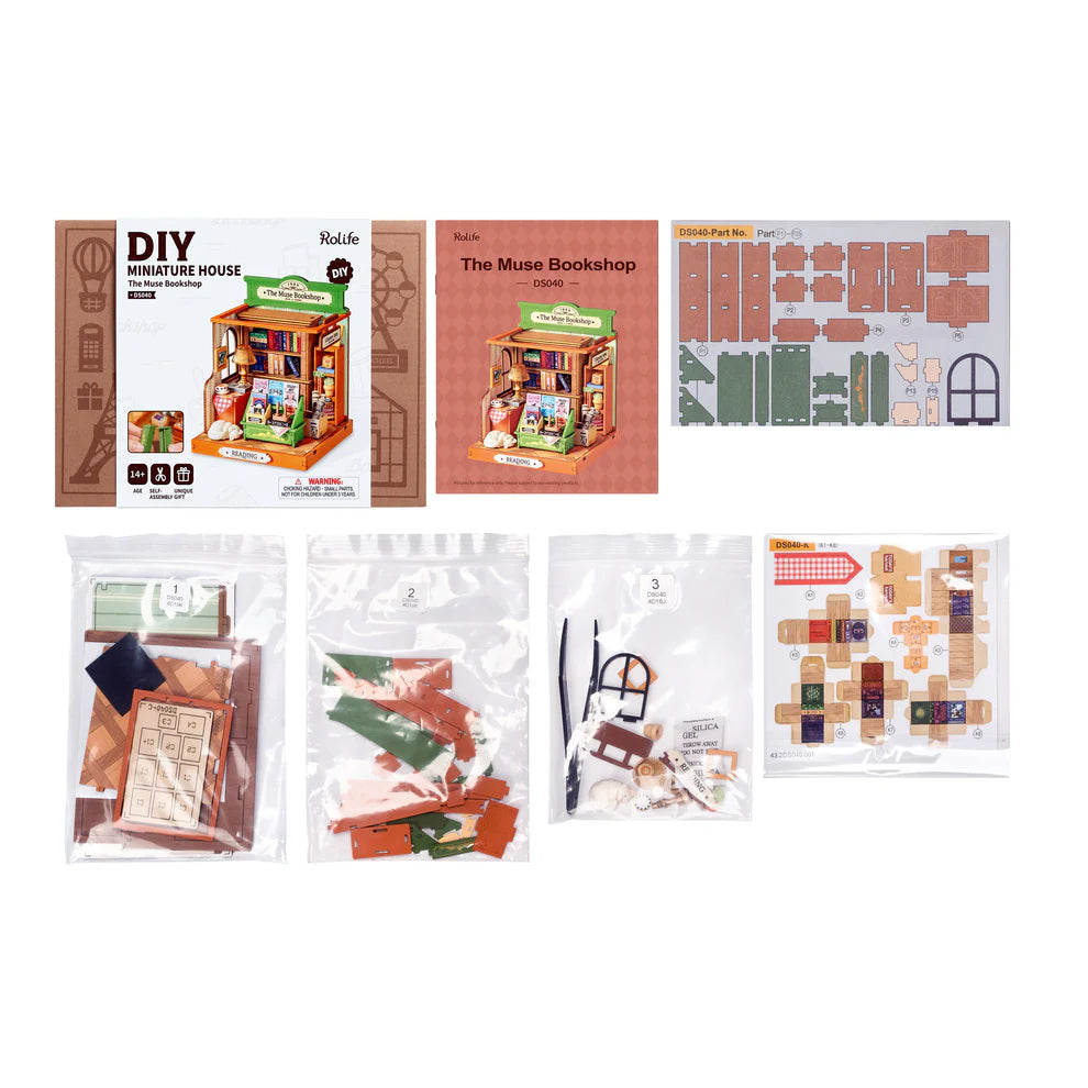 The Muse Bookshop DIY Miniature House Kit