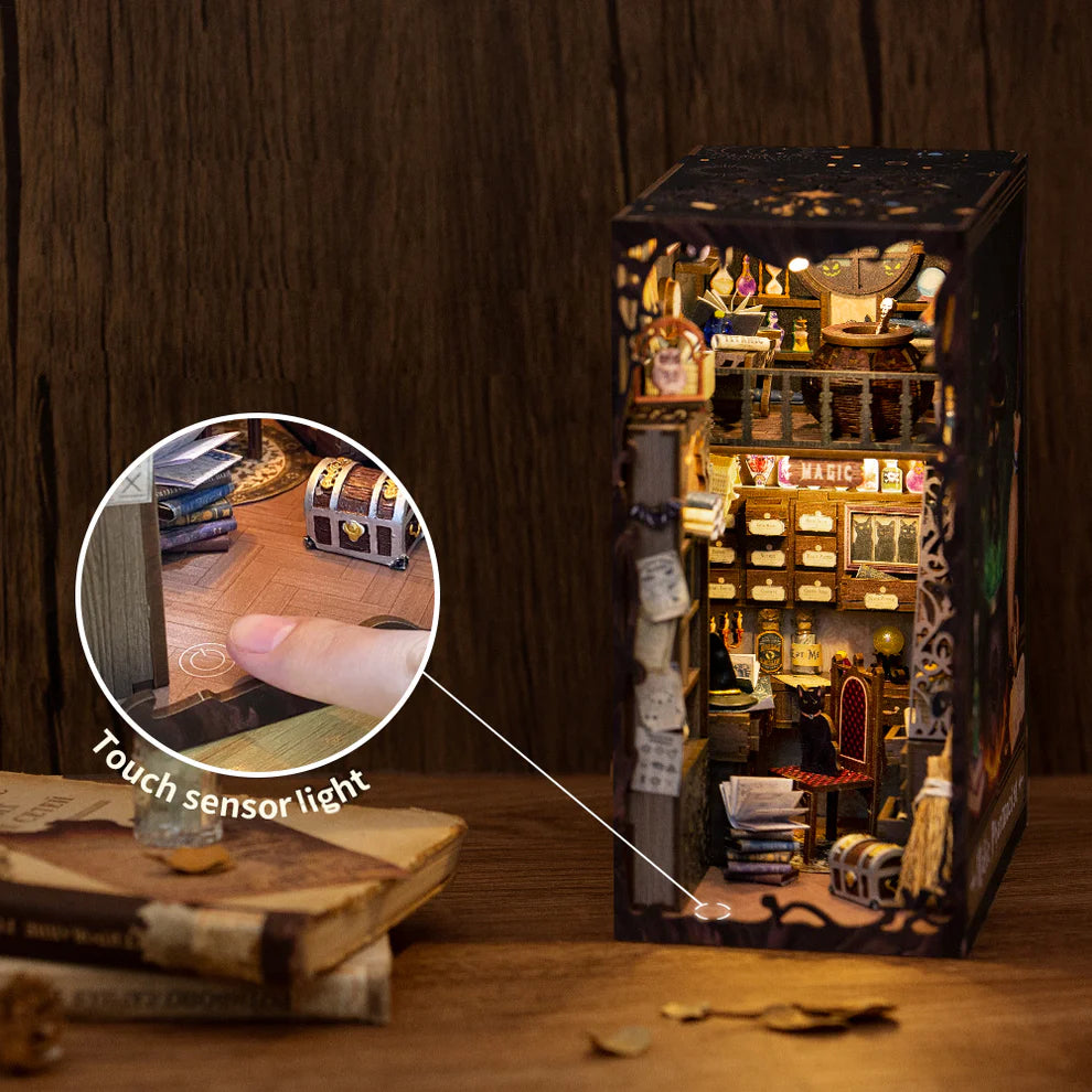 Magic Pharmacist w/ Dust Cover DIY Miniature Book Nook Kit