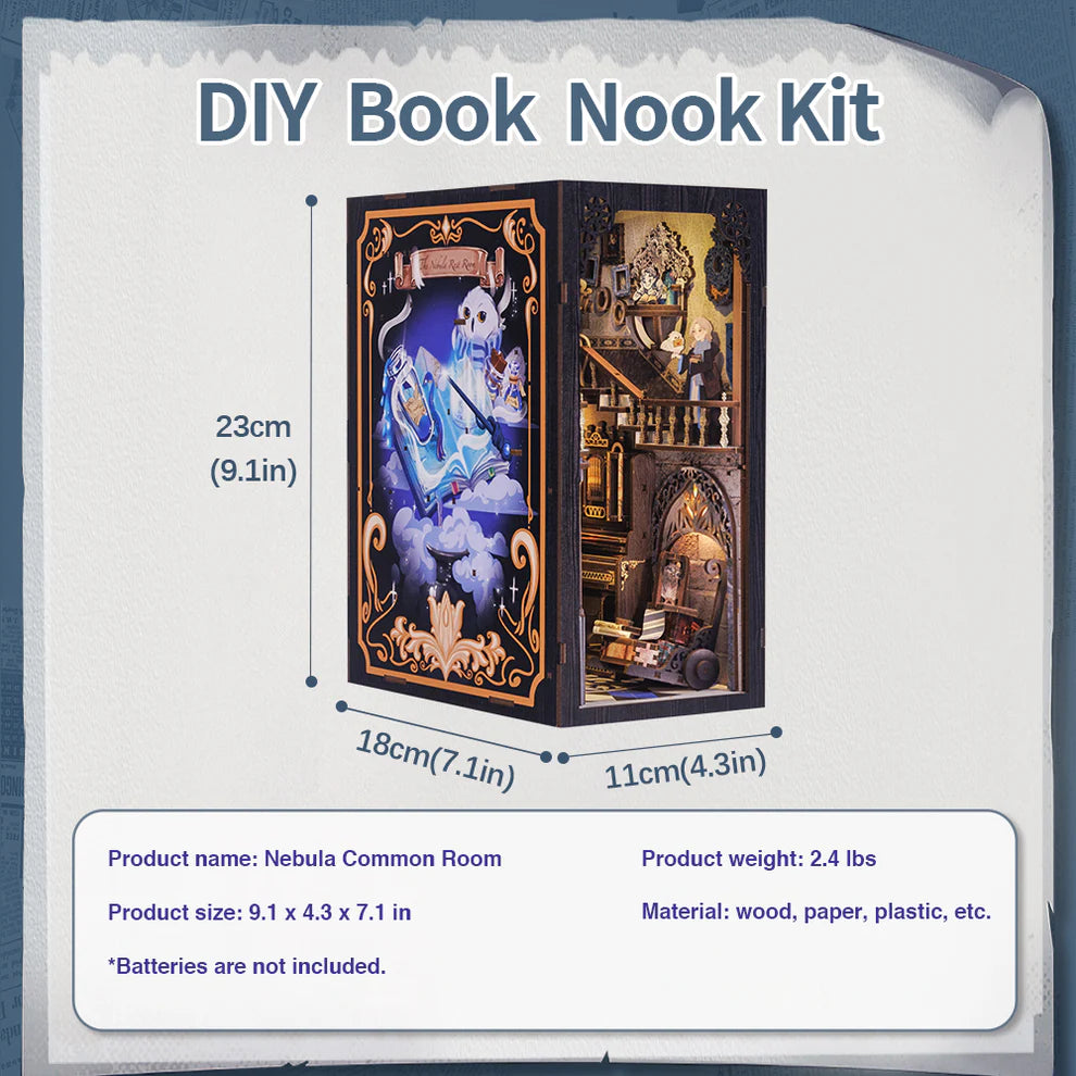 Nebula Common Room w/ Dust Cover DIY Miniature Book Nook Kit
