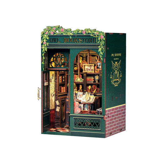 Owl Bookstore DIY Miniature Book Nook Kit