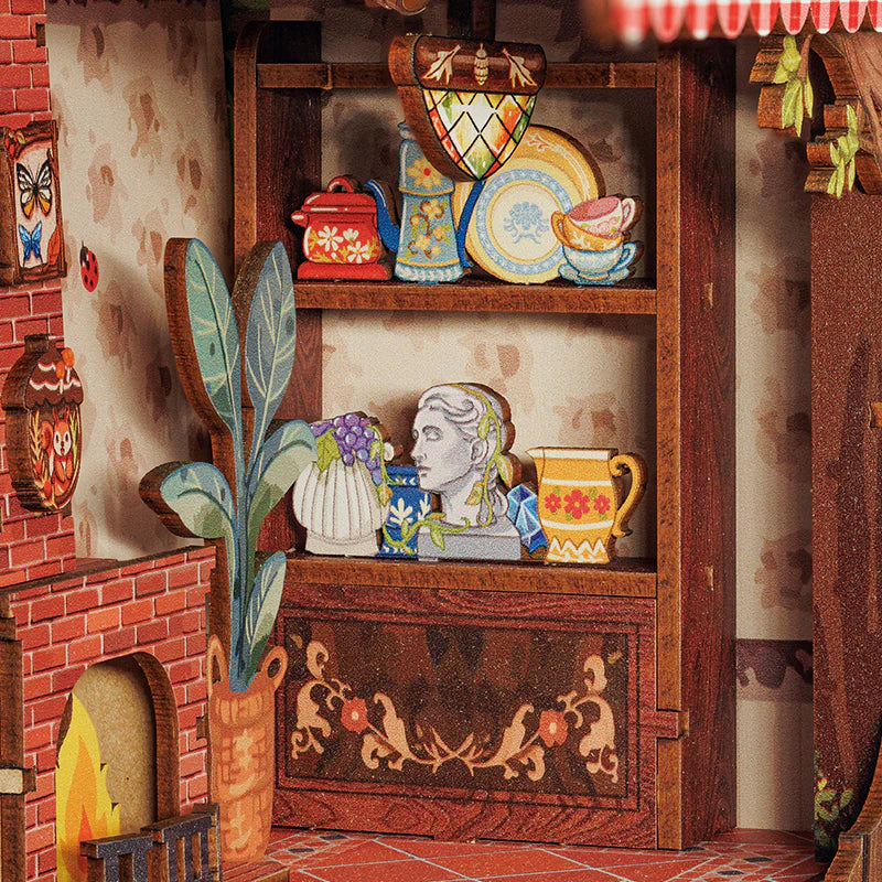 Squirrel Collector w/ Dust Cover DIY Miniature Book Nook Kit
