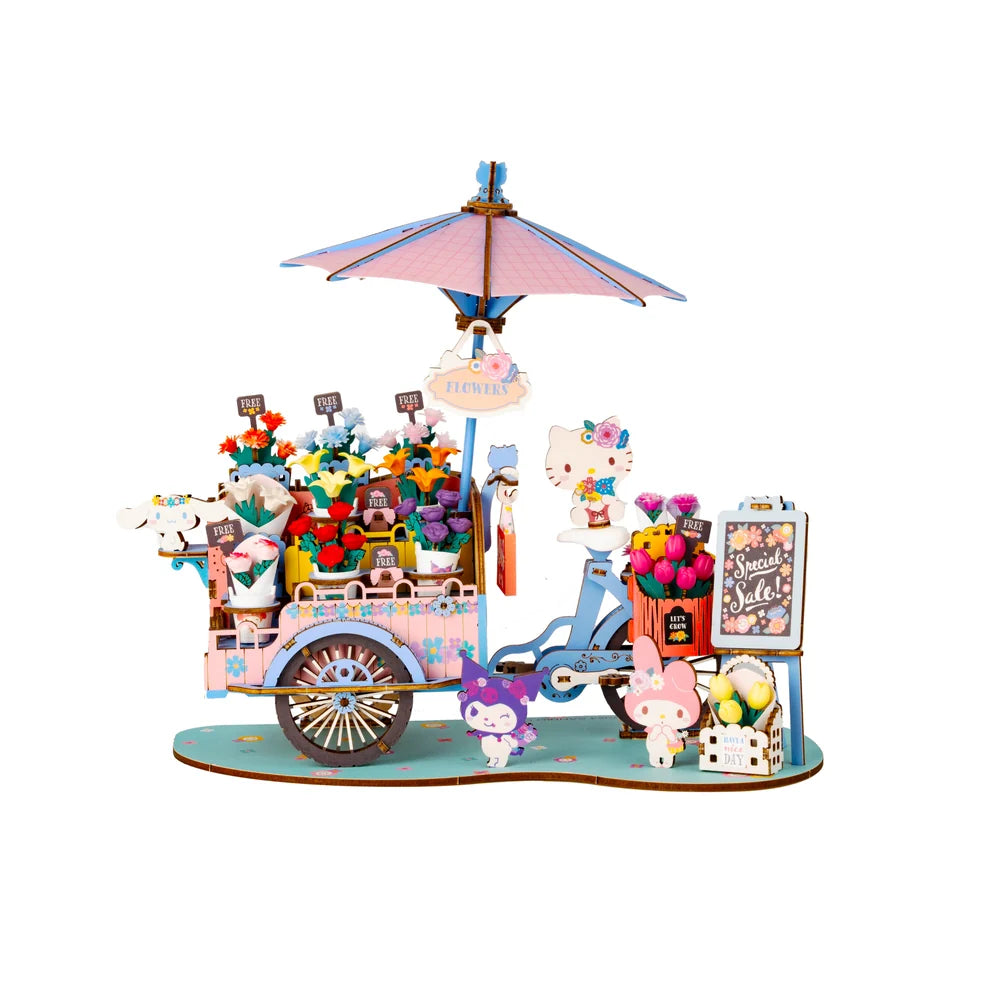 Hello Kitty & Friends Flower Cart DIY 3D Wooden Puzzle