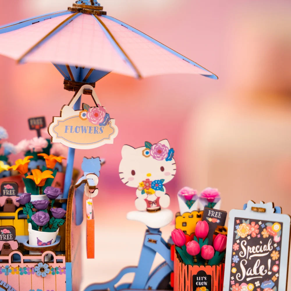 Hello Kitty & Friends Flower Cart DIY 3D Wooden Puzzle