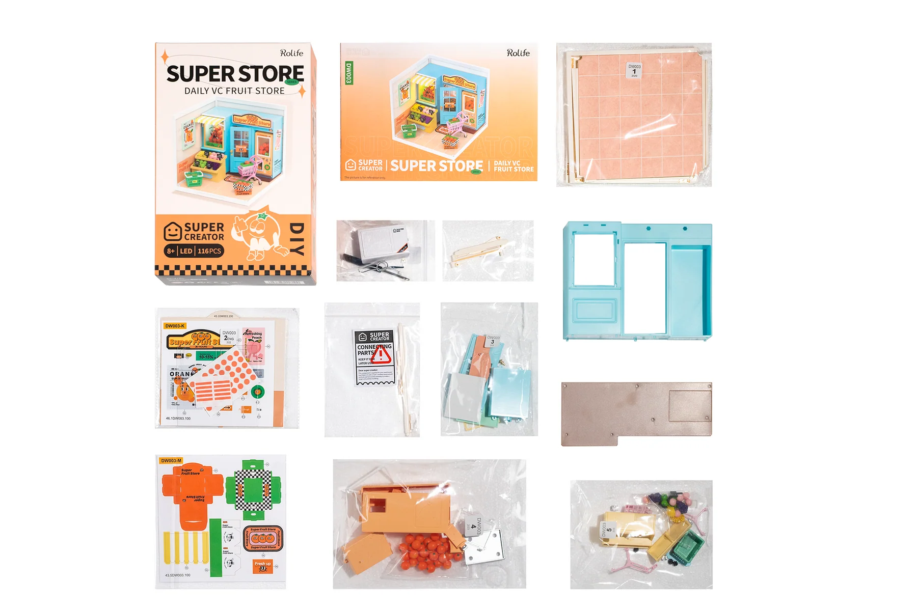 Daily VC Fruit Store DIY Stackable Miniature House