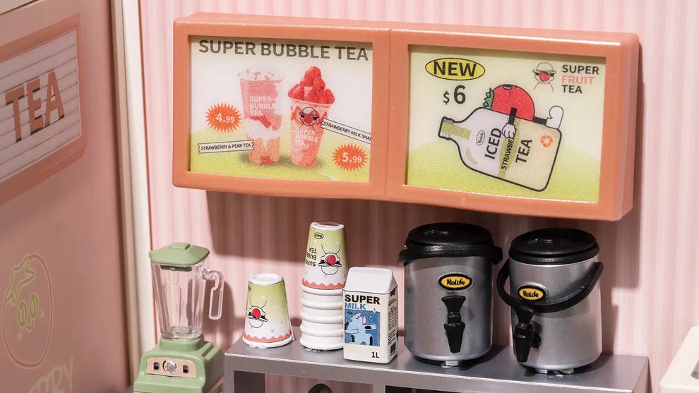 Double Joy Bubble Tea DIY Stackable Miniature House