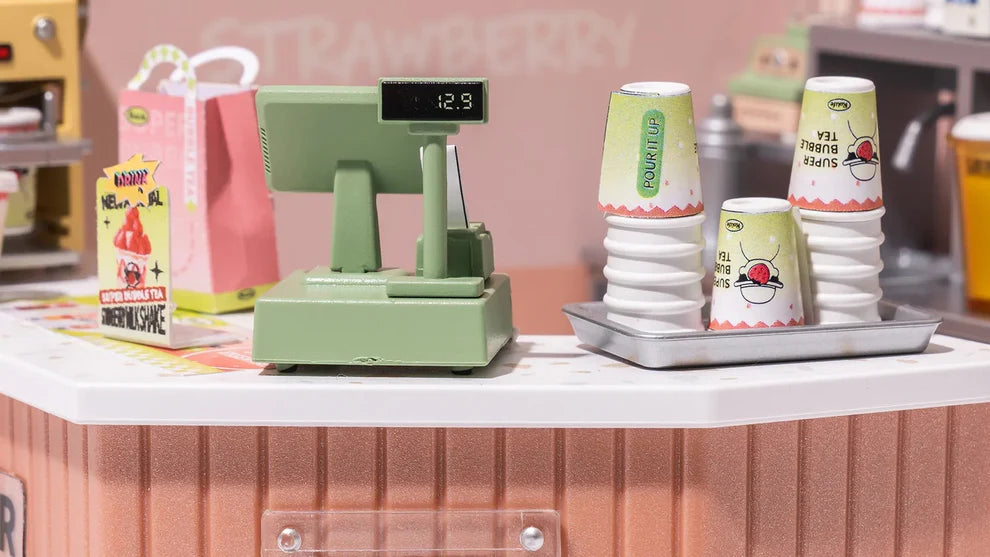 Double Joy Bubble Tea DIY Stackable Miniature House