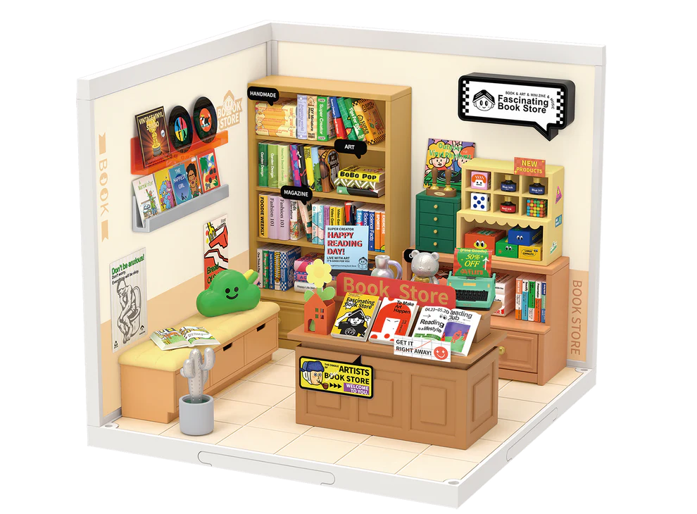 Fascinating Book Store DIY Stackable Miniature House