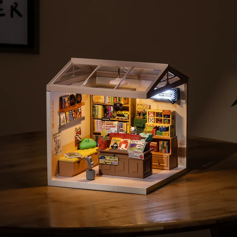 Fascinating Book Store DIY Stackable Miniature House