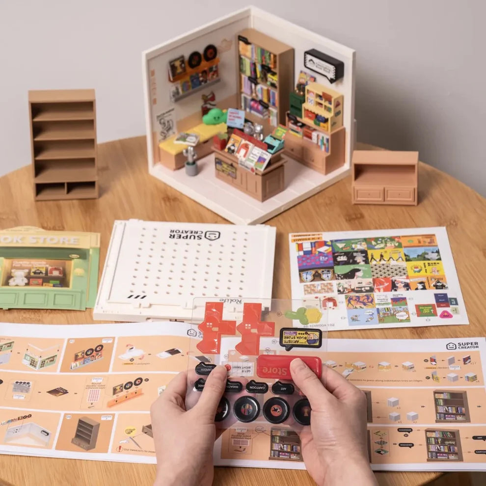 Fascinating Book Store DIY Stackable Miniature House