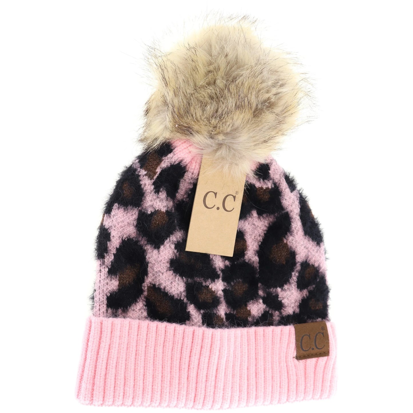 CC Beanie Leopard Pom Beanie