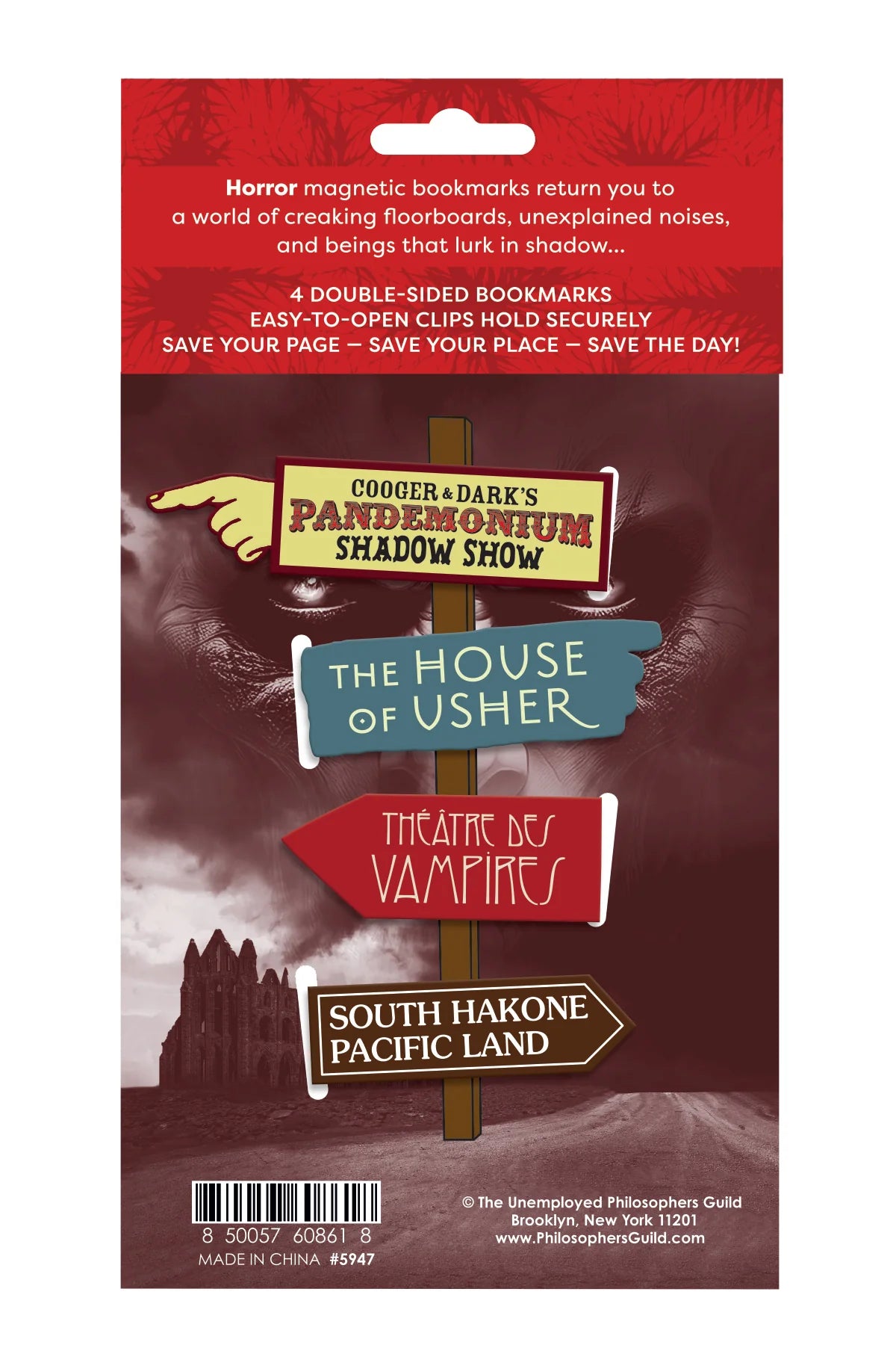 Horror Magnetic Bookmark Set