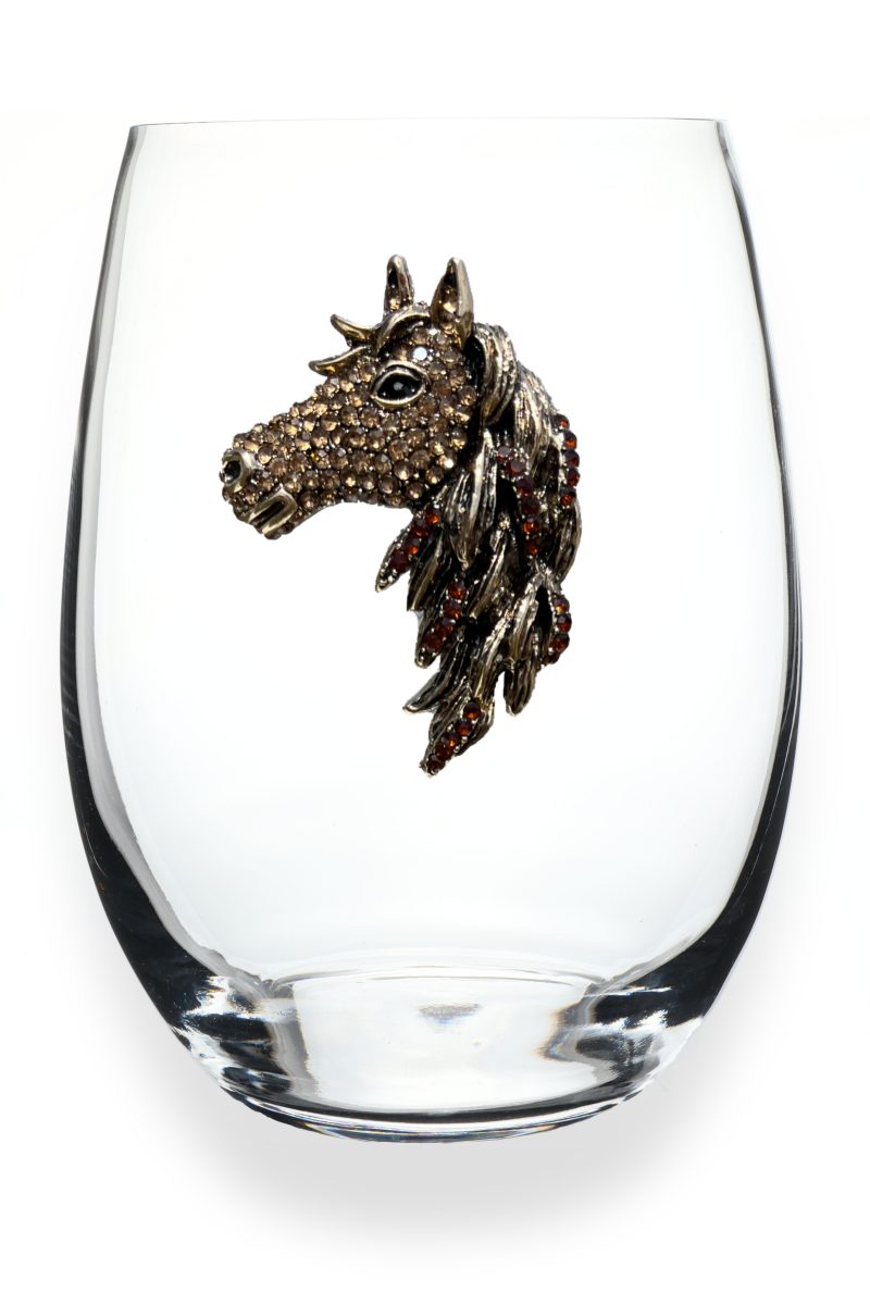 Jeweled Stemless Wine Glass Drinkware