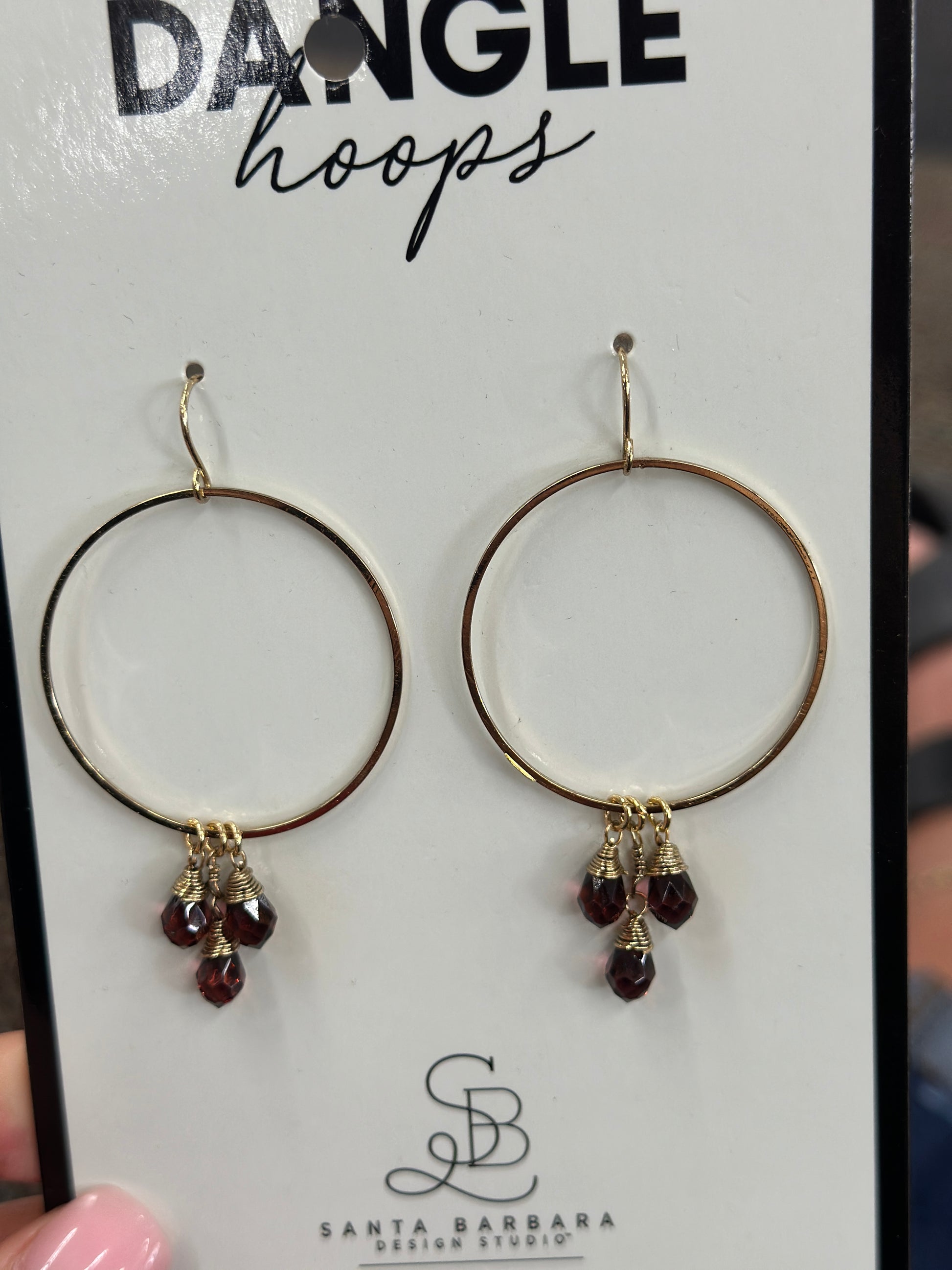 Gold Dangle Hoops