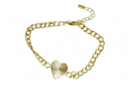 Natalie Wood Designs Adorned Heart Chain Bracelet