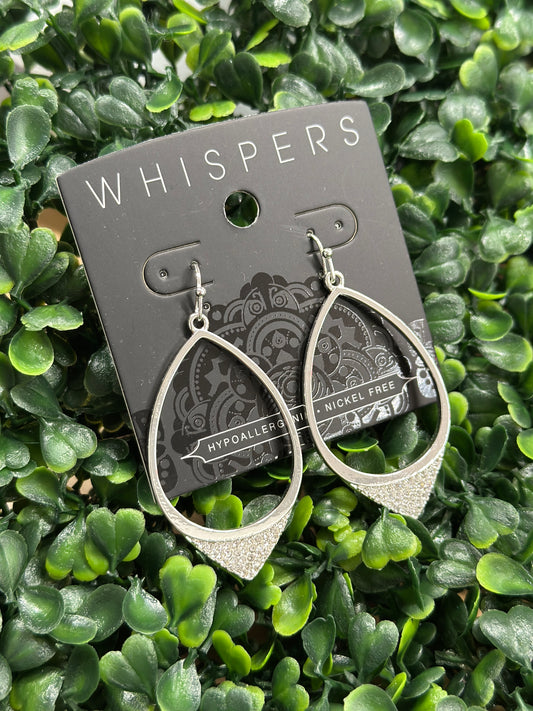 Whispers Silver Drop Earrings