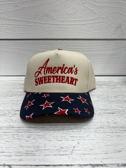 America's Sweetheart Embroidered Trucker Hat