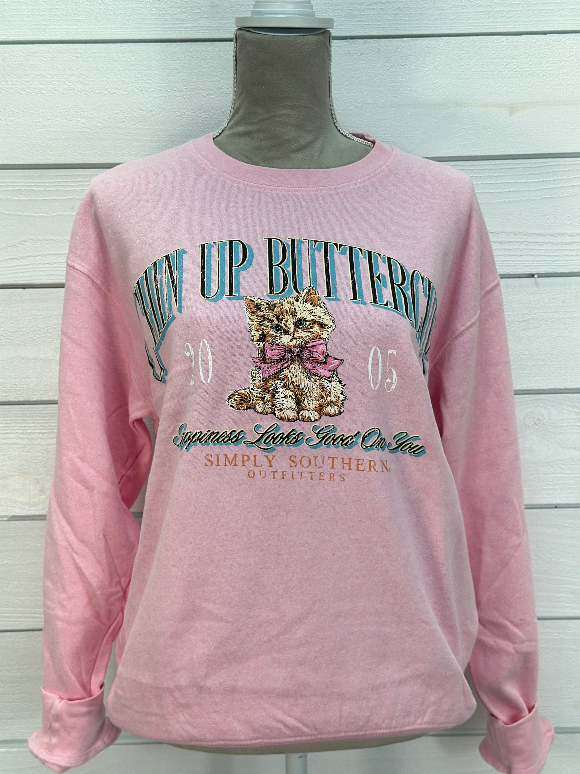 Simply Southern Pink Buttercup Sweatshirt