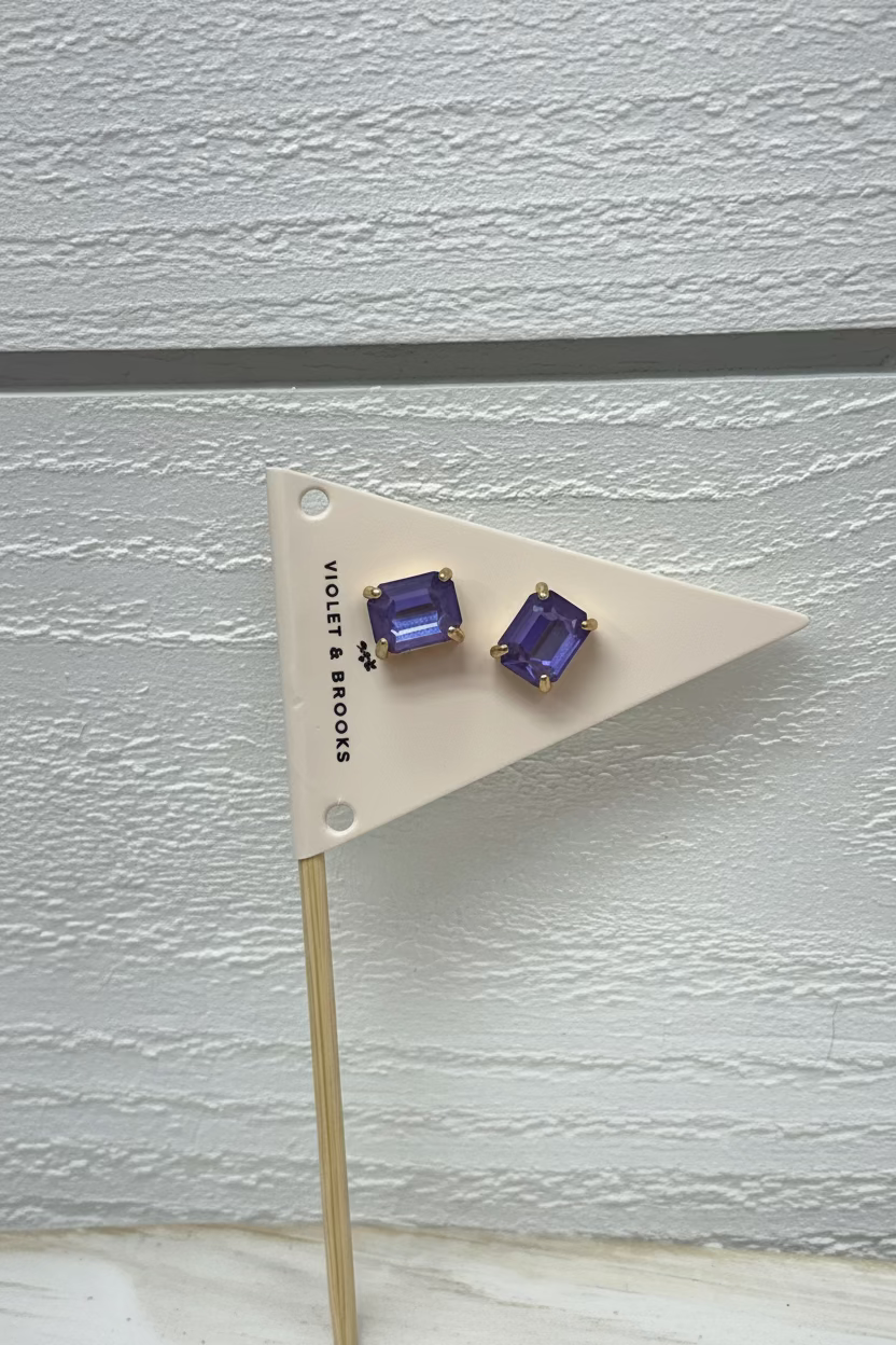 Violet And Brooks Crystal Pendent Square Earring
