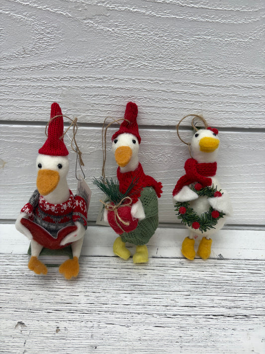 Christmas Goose Ornaments