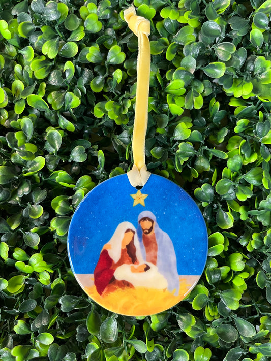 Round Double Sided Ceramic Ornaments