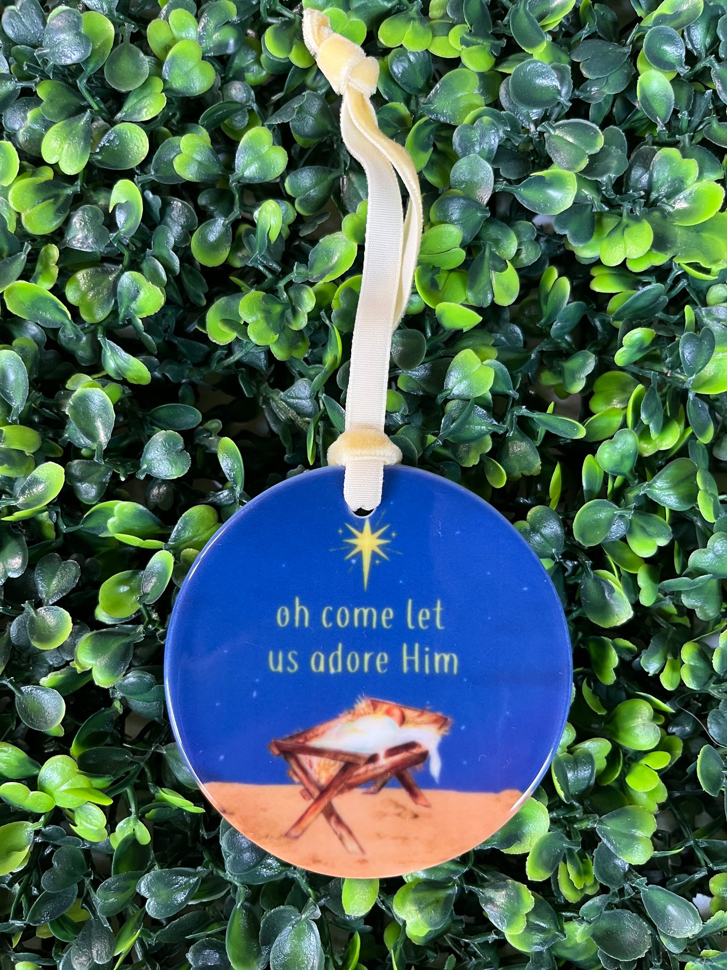 Round Double Sided Ceramic Ornaments