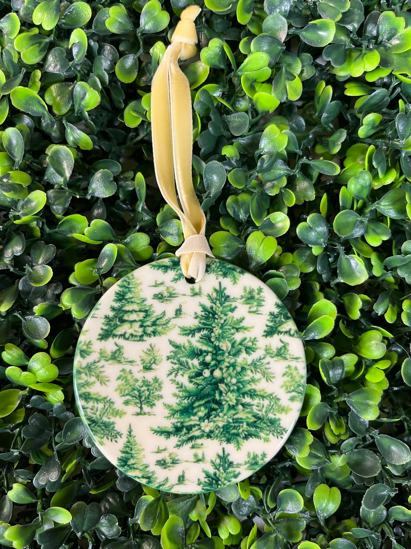 Round Double Sided Ceramic Ornaments